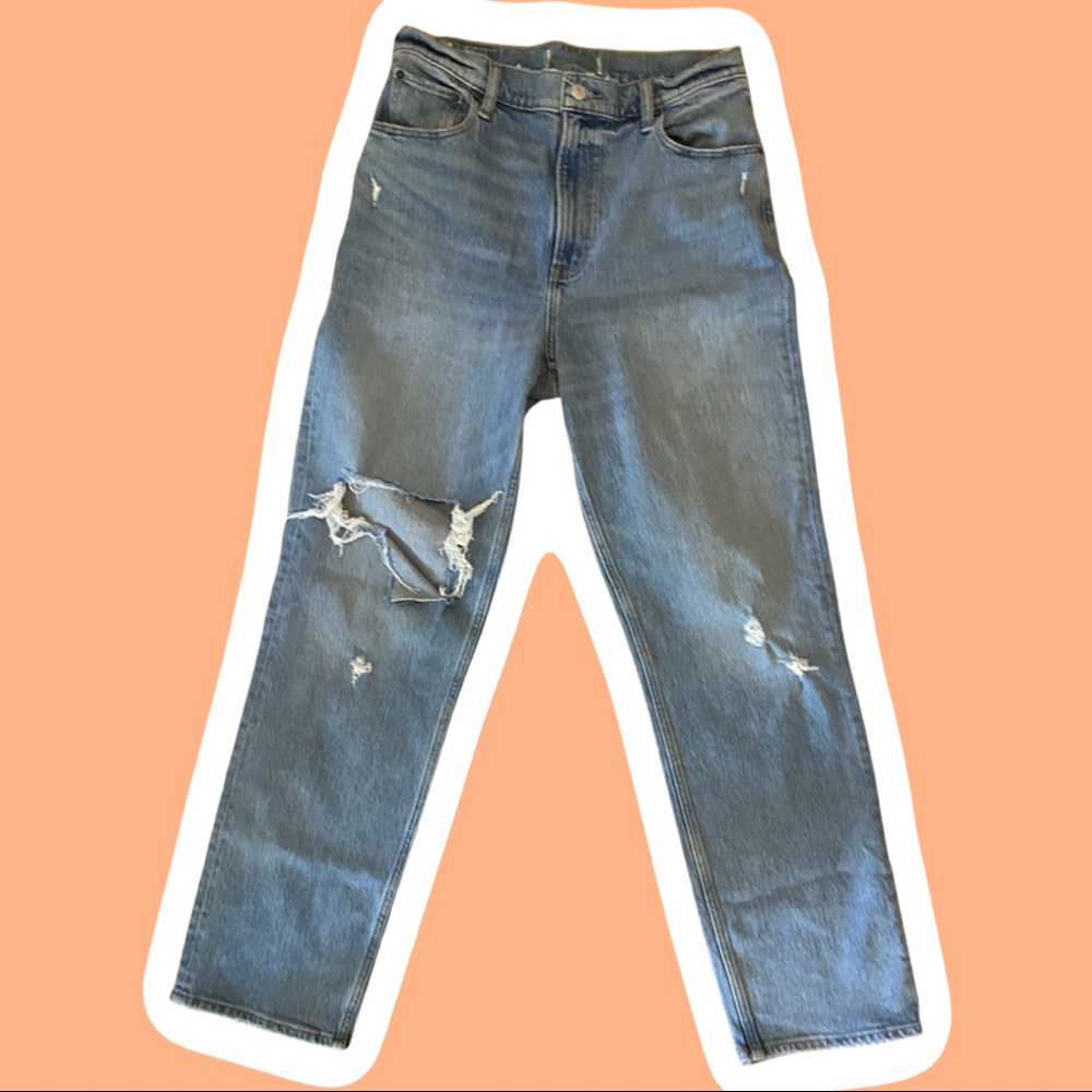 Abercrombie curve love straight leg jeans